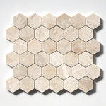 Diano Royal (Queen Beige) Marble Polished 2" Hexagon Mosaic Tile Diano Royal (Queen Beige) Marble Polished 2" Hexagon Mosaic Tile - American Tile Depot