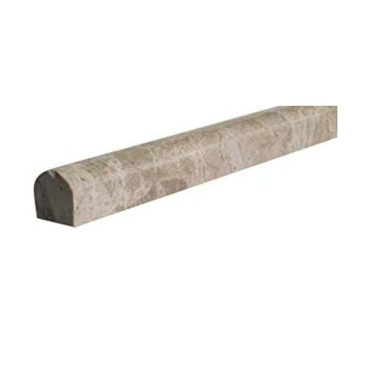 Diano Royal (Queen Beige) Marble Polished 3/4x12 Bullnose Liner Diano Royal (Queen Beige) Marble Polished 3/4x12 Bullnose Liner - American Tile Depot