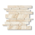 Diano Royal (Queen Beige) Marble Polished Random Strip Mosaic Tile - American Tile Depot