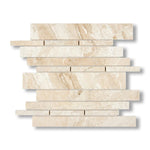 Diano Royal (Queen Beige) Marble Polished Random Strip Mosaic Tile - American Tile Depot