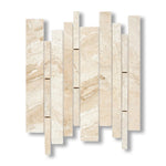 Diano Royal (Queen Beige) Marble Polished Random Strip Mosaic Tile - American Tile Depot
