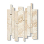 Diano Royal (Queen Beige) Marble Polished Random Strip Mosaic Tile - American Tile Depot