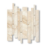 Diano Royal (Queen Beige) Marble Polished Random Strip Mosaic Tile - American Tile Depot