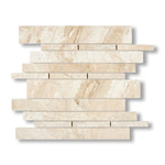 Diano Royal (Queen Beige) Marble Polished Random Strip Mosaic Tile - American Tile Depot