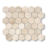 Diano Royal (Queen Beige) Marble Polished 2" Hexagon Mosaic Tile - American Tile Depot