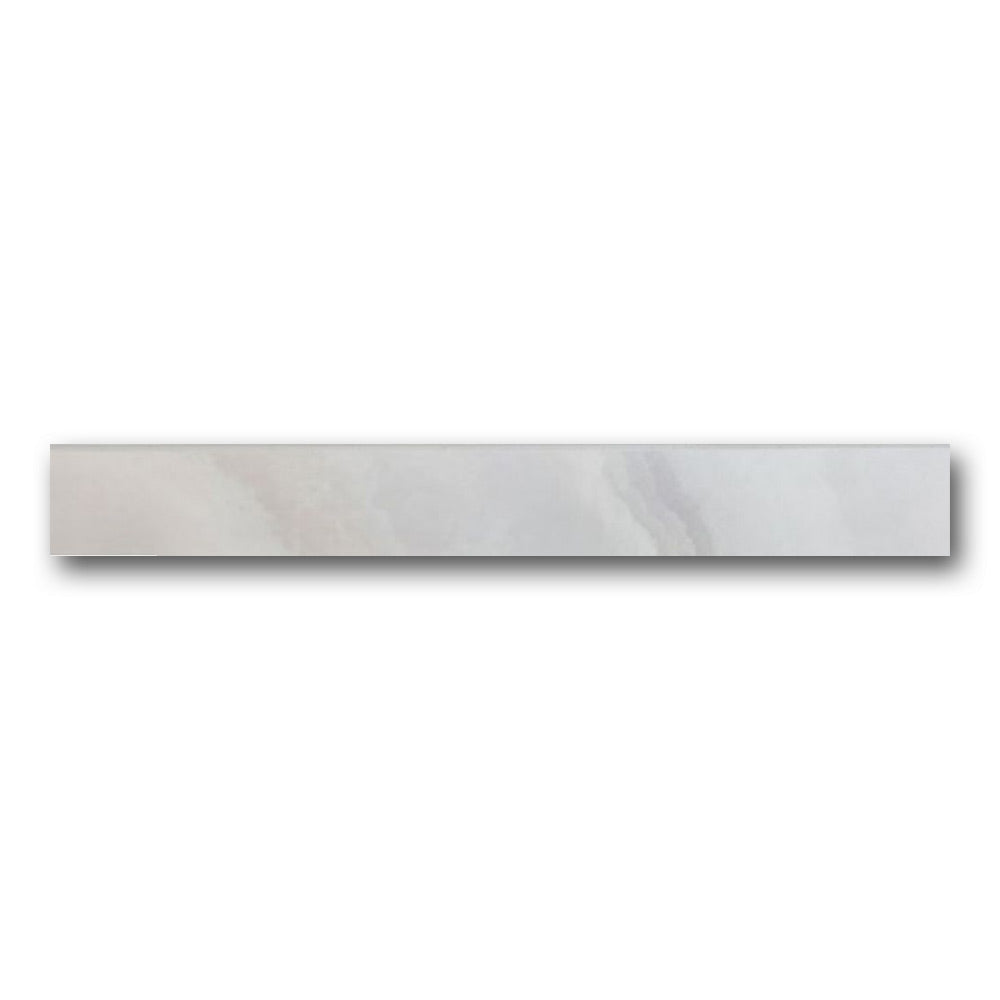 Dreama Bleu Glossy Bullnose 3x24 Molding Trim