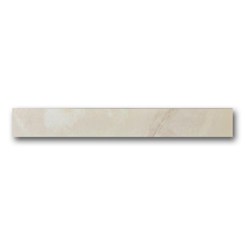 Dreama Perle Glossy Bullnose 3x24 Molding Trim Dreama Perle Glossy Bullnose 3x24 Molding Trim - American Tile Depot