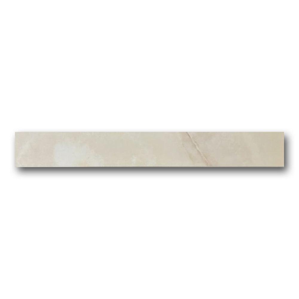 Dreama Perle Glossy Bullnose 3x24 Molding Trim Dreama Perle Glossy Bullnose 3x24 Molding Trim - American Tile Depot