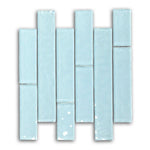 Drift Blue Brick Glass Mosaic Wall Tile - American Tile Depot