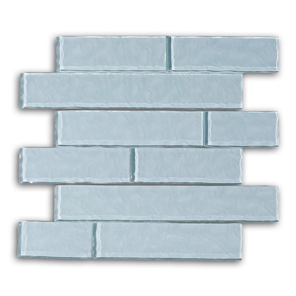Drift Pewter Brick Glass Mosaic Wall Tile Drift Pewter Brick Glass Mosaic Wall Tile - American Tile Depot