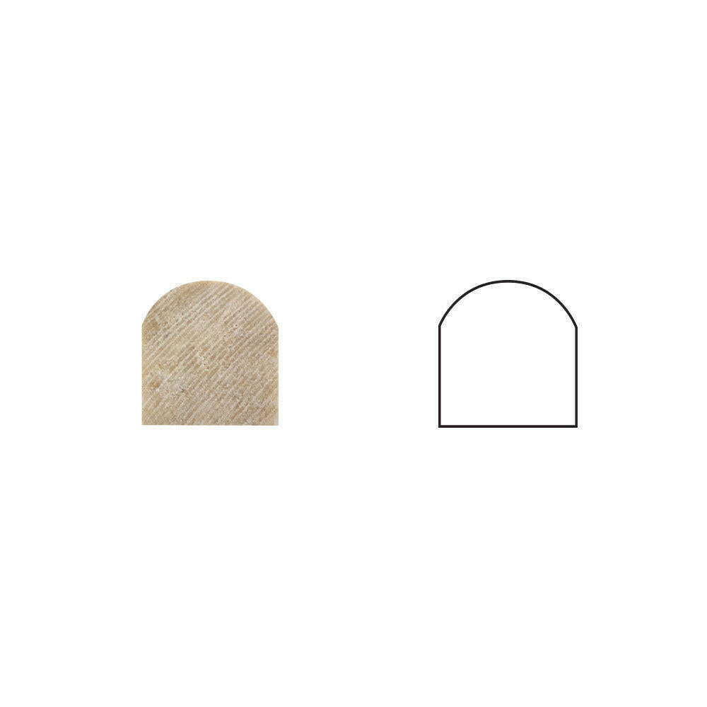 Durango Cream Travertine Honed 1x12 Dome Liner Durango Cream Travertine Honed 1x12 Dome Liner - American Tile Depot