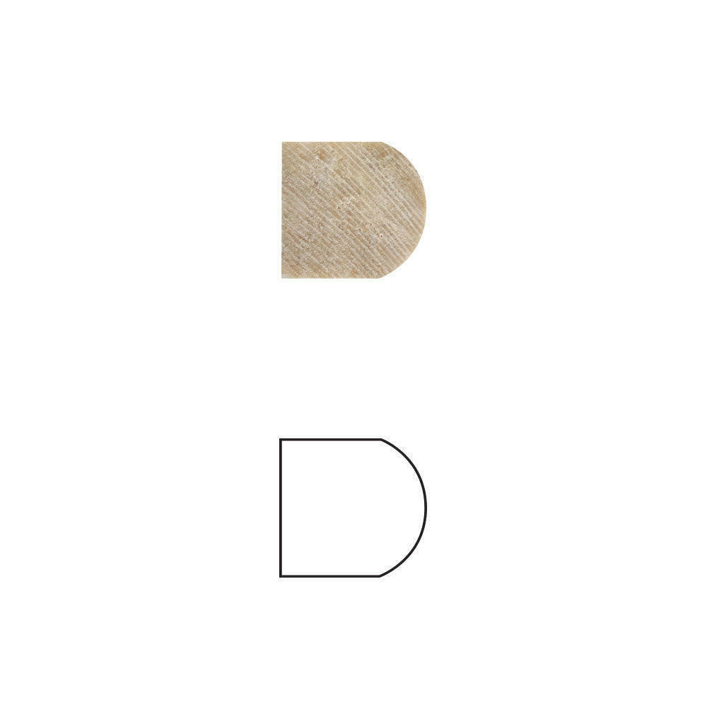 Durango Cream Travertine Honed 1x12 Dome Liner - American Tile Depot