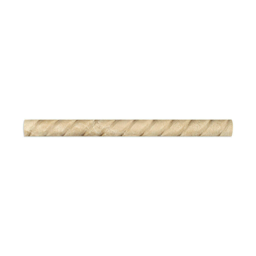Durango Cream Travertine Honed 1x12 Rope Liner - American Tile Depot