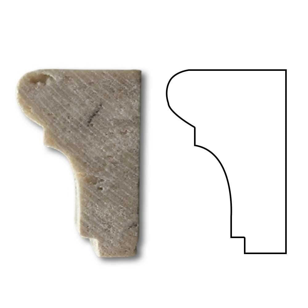 Durango Travertine Honed F-5 Chair Rail / Crown Molding Trim Durango Travertine Honed F-5 Chair Rail / Crown Molding Trim - American Tile Depot
