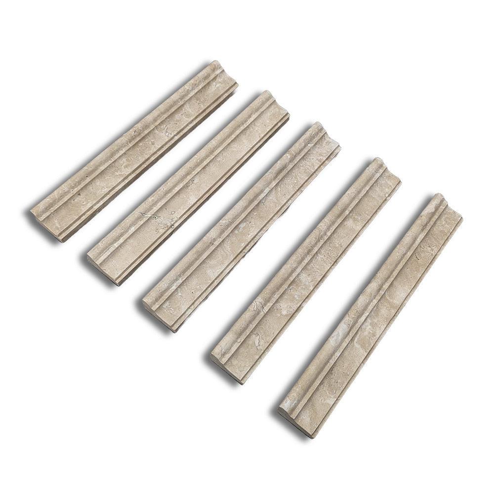 Durango Travertine Honed F-5 Chair Rail / Crown Molding Trim Durango Travertine Honed F-5 Chair Rail / Crown Molding Trim - American Tile Depot