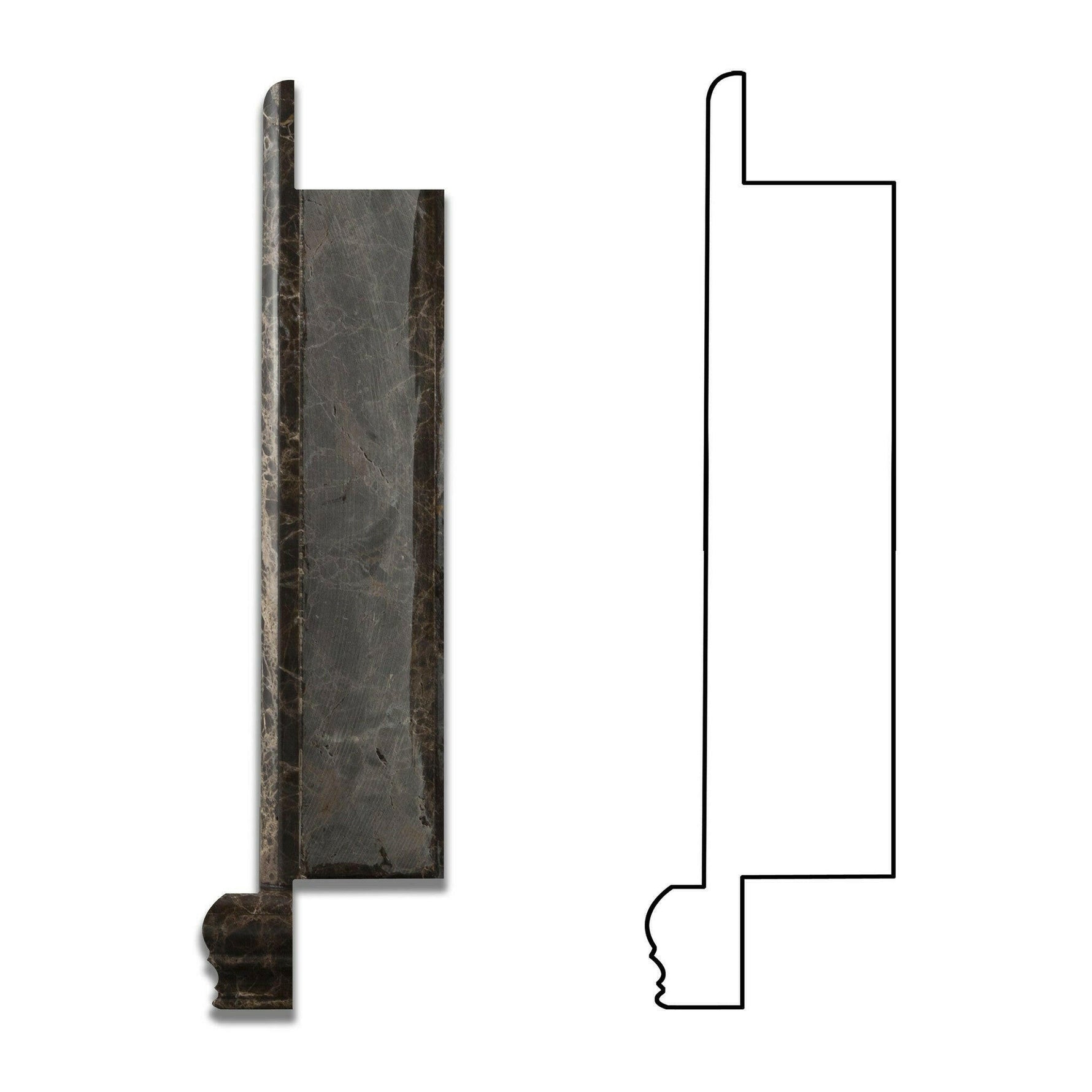 Emperador Dark Marble Hand-Made Custom Shampoo Niche / Shelf - LARGE - Polished Emperador Dark Marble Hand-Made Custom Shampoo Niche / Shelf - LARGE - Polished - American Tile Depot