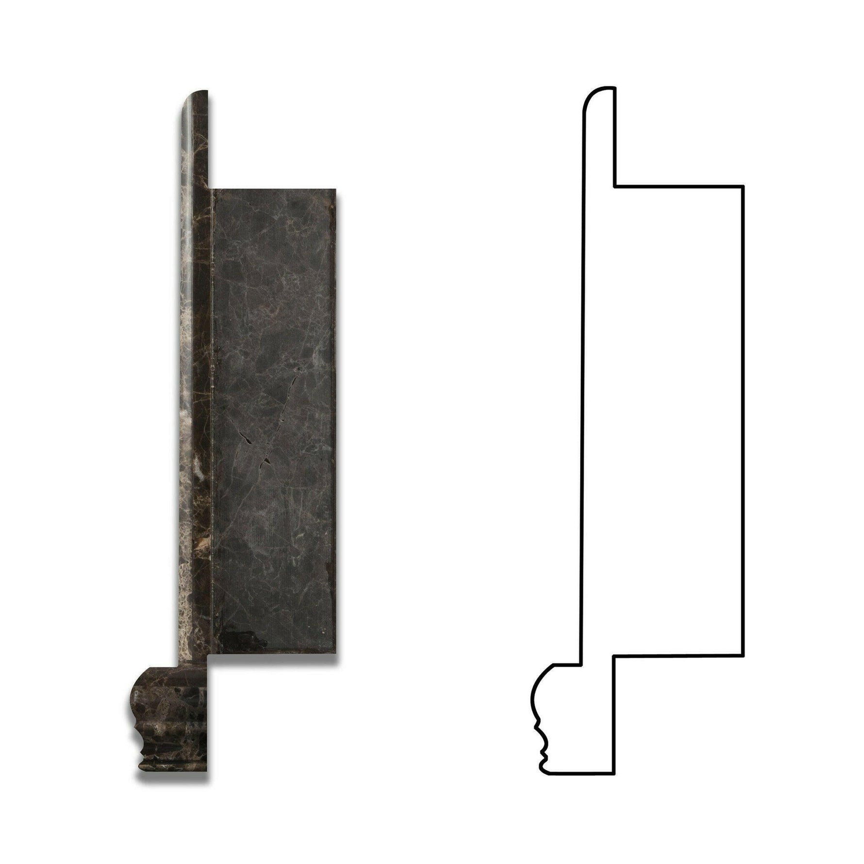 Emperador Dark Marble Hand-Made Custom Shampoo Niche / Shelf - SMALL - Polished Emperador Dark Marble Hand-Made Custom Shampoo Niche / Shelf - SMALL - Polished - American Tile Depot