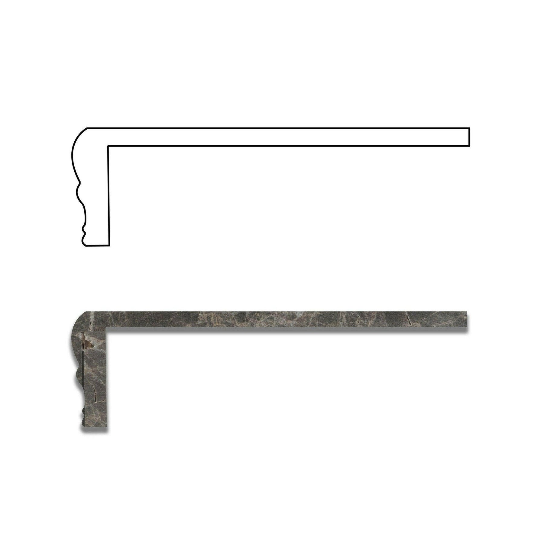 Emperador Dark Marble Hand-Made Custom Shower Corner Shelf - Polished Emperador Dark Marble Hand-Made Custom Shower Corner Shelf - Polished - American Tile Depot