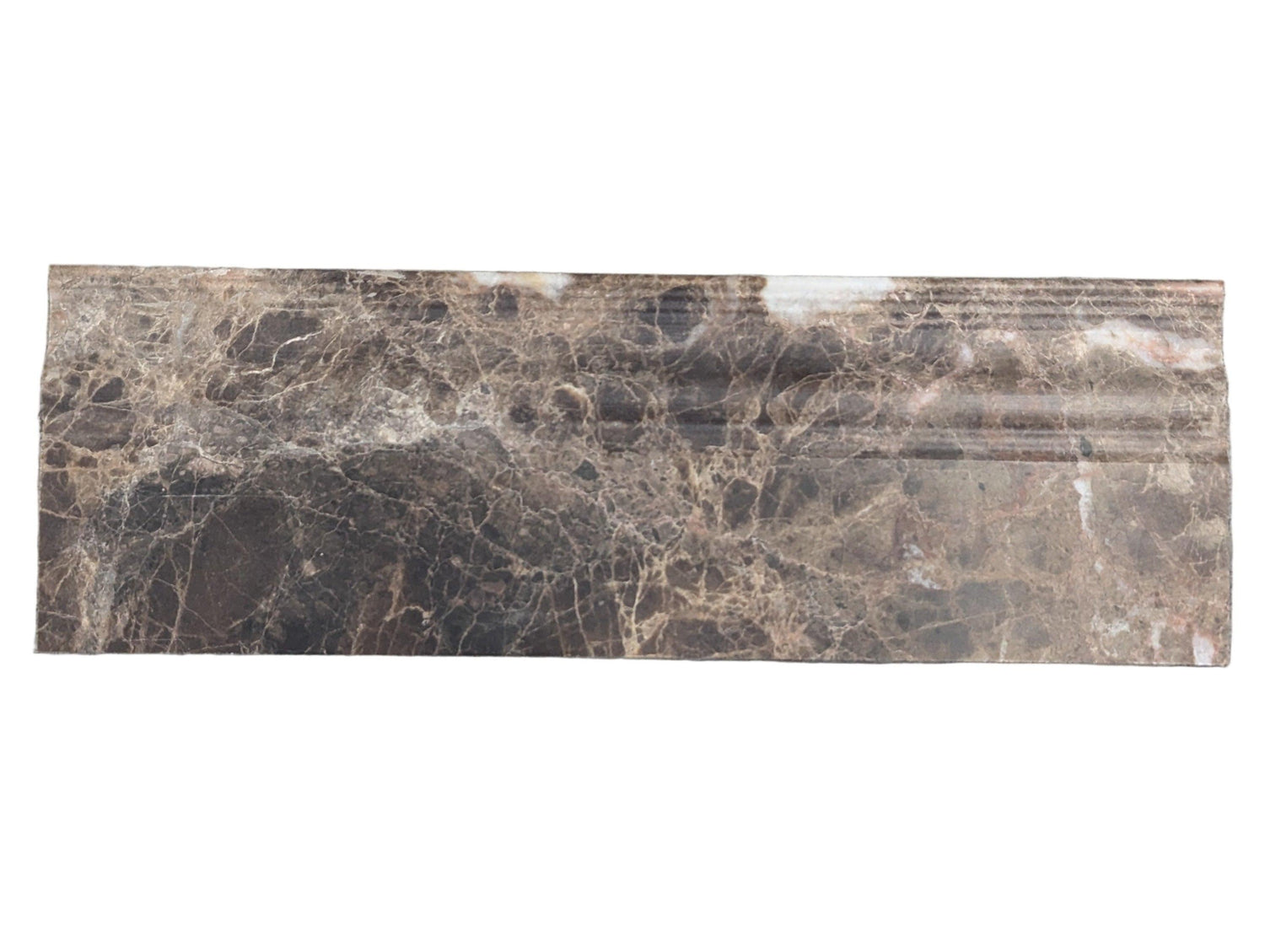 Emperador Dark Marble Honed 4" Baseboard Trim Molding Emperador Dark Marble Honed 4" Baseboard Trim Molding - American Tile Depot