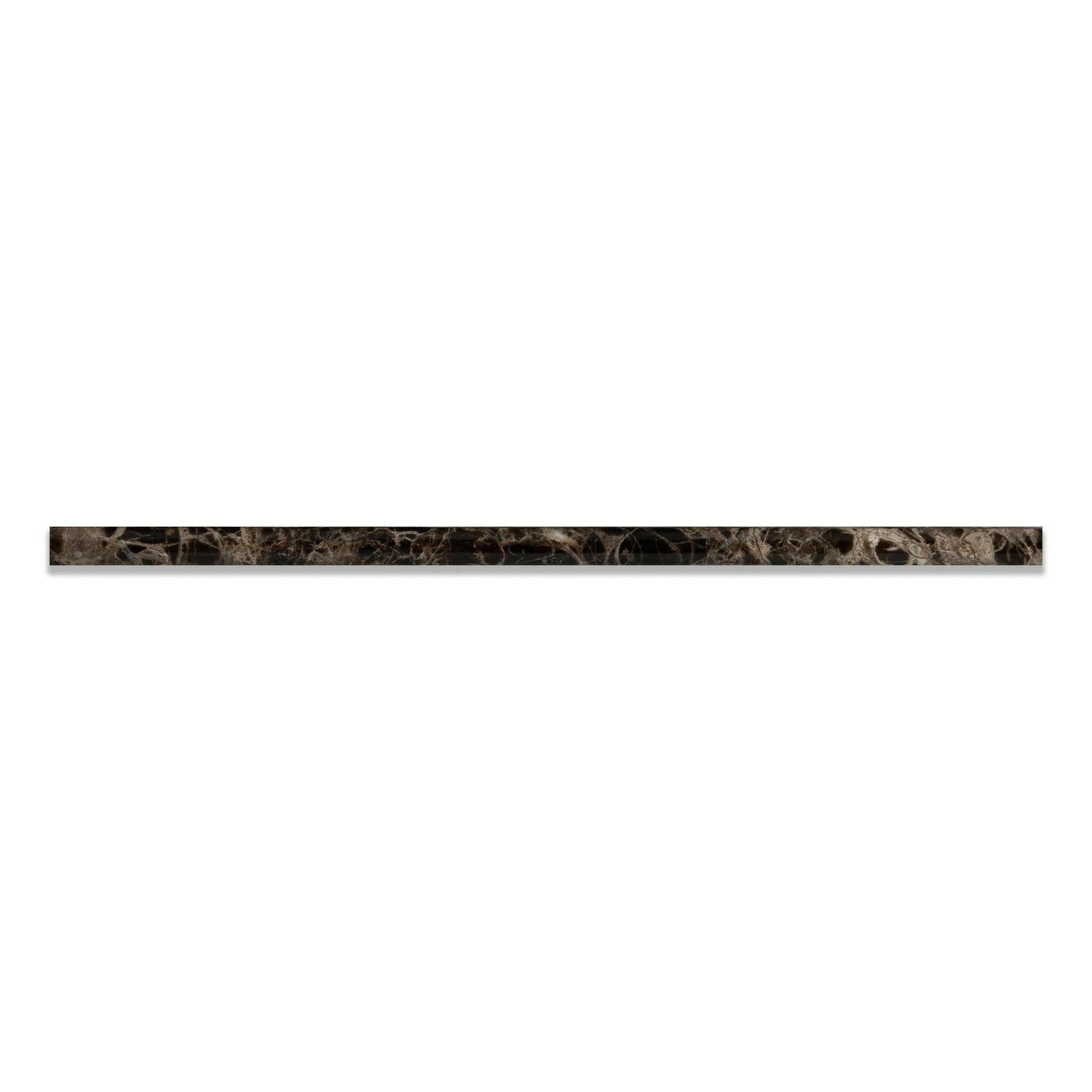 Emperador Dark Marble Polished 1/2x12 Pencil Liner Emperador Dark Marble Polished 1/2x12 Pencil Liner - American Tile Depot