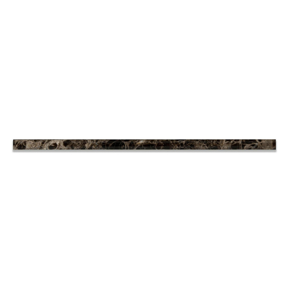Emperador Dark Marble Polished 1/2x12 Pencil Liner - American Tile Depot