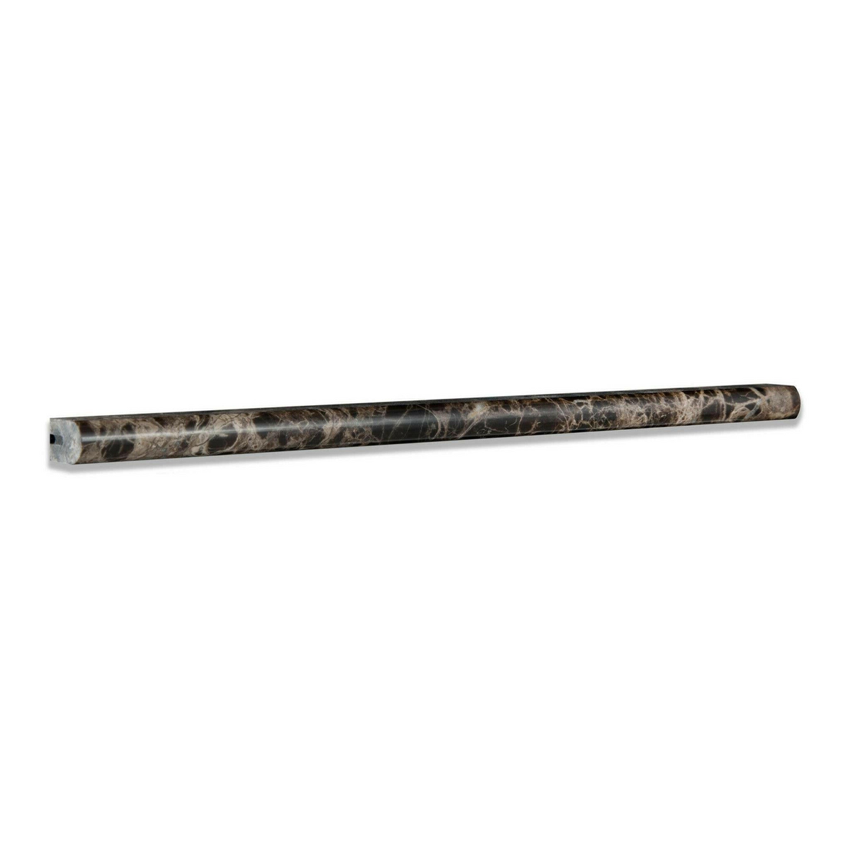 Emperador Dark Marble Polished 1/2x12 Pencil Liner - American Tile Depot