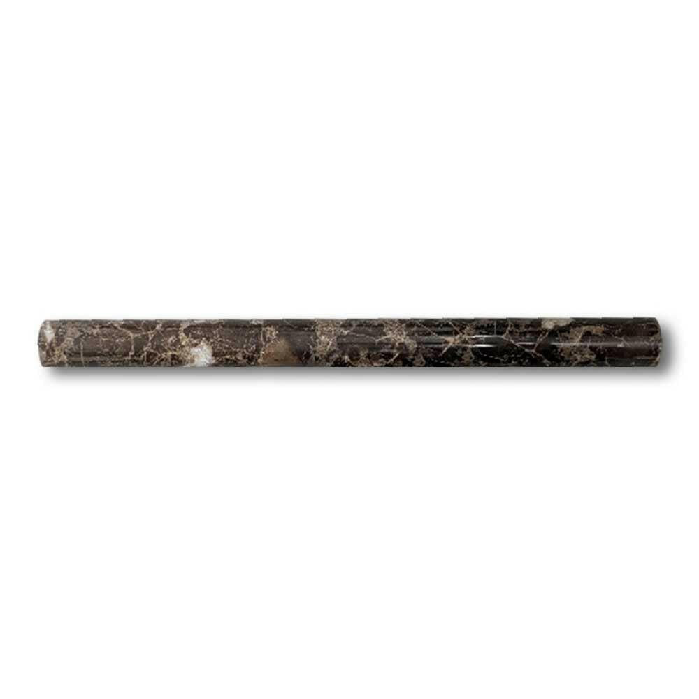 Emperador Dark Marble Polished 1x12 Dome Liner Emperador Dark Marble Polished 1x12 Dome Liner - American Tile Depot