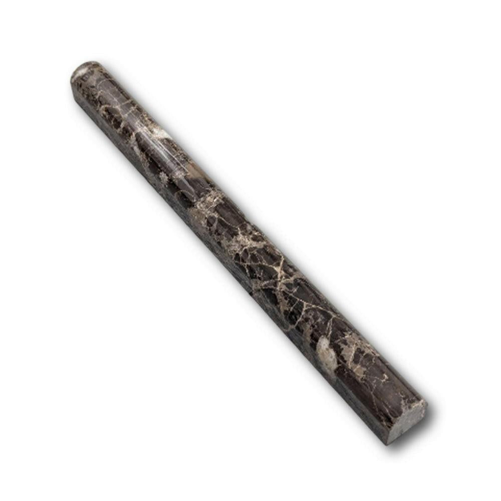 Emperador Dark Marble Polished 1x12 Dome Liner Emperador Dark Marble Polished 1x12 Dome Liner - American Tile Depot