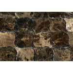 Emperador Dark Marble Polished Lantern Mosaic Tile Emperador Dark Marble Polished Lantern Mosaic Tile - American Tile Depot