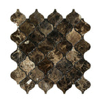 Emperador Dark Marble Polished Lantern Mosaic Tile Emperador Dark Marble Polished Lantern Mosaic Tile - American Tile Depot