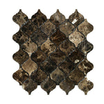 Emperador Dark Marble Polished Lantern Mosaic Tile Emperador Dark Marble Polished Lantern Mosaic Tile - American Tile Depot