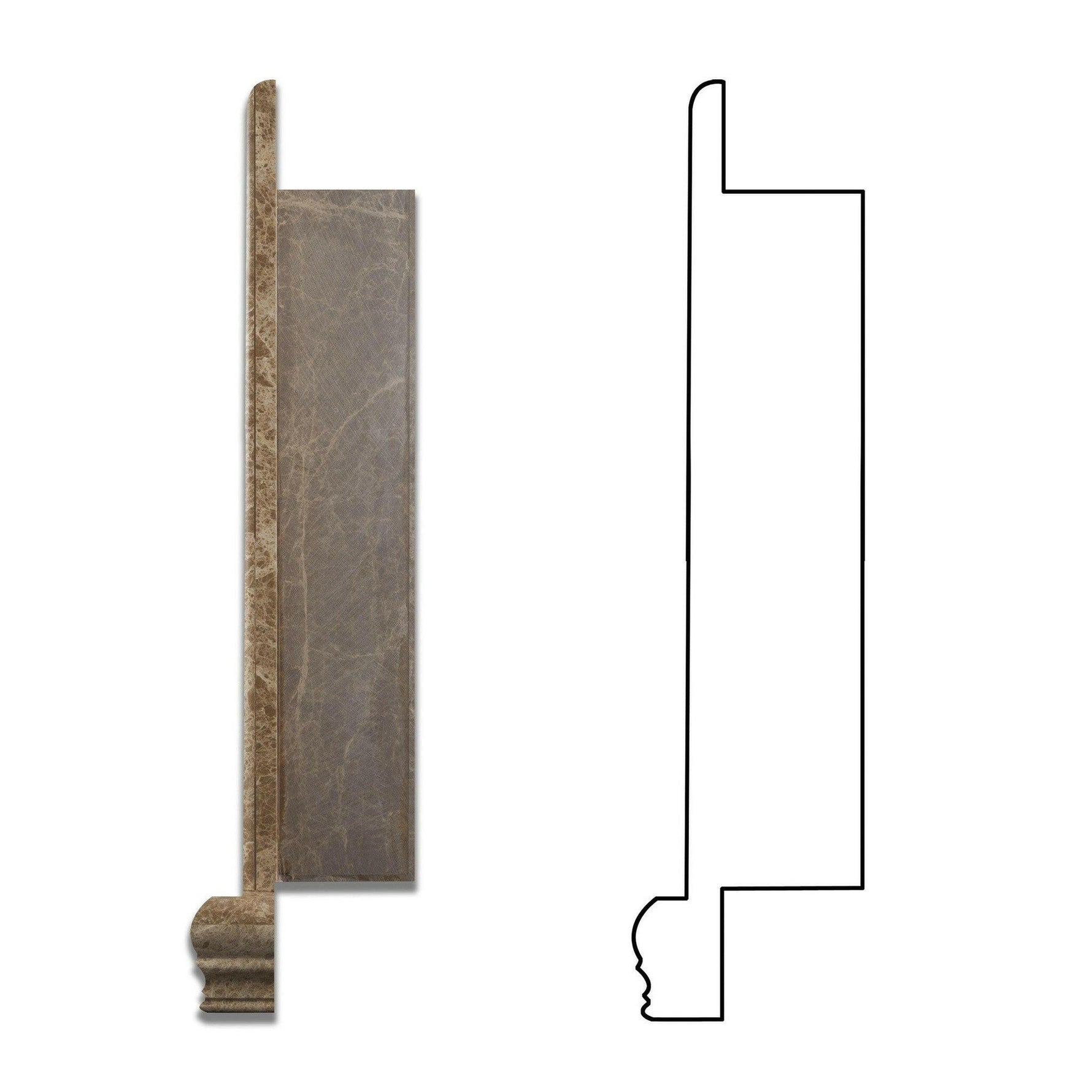 Emperador Light Marble Hand-Made Custom Shampoo Niche / Shelf - LARGE - Polished Emperador Light Marble Hand-Made Custom Shampoo Niche / Shelf - LARGE - Polished - American Tile Depot