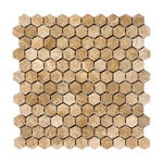 Emperador Light Marble Polished 1" Mini Hexagon Mosaic Tile Emperador Light Marble Polished 1" Mini Hexagon Mosaic Tile - American Tile Depot