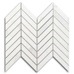 Famea Calacatta Soft Chevron Porcelain Mosaic Tile Famea Calacatta Soft Chevron Porcelain Mosaic Tile - American Tile Depot