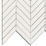 Famea Dolomite Lucido Chevron Porcelain Mosaic Tile Famea Dolomite Lucido Chevron Porcelain Mosaic Tile - American Tile Depot