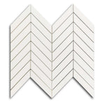 Famea Dolomite Lucido Chevron Porcelain Mosaic Tile Famea Dolomite Lucido Chevron Porcelain Mosaic Tile - American Tile Depot