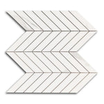 Famea Statuario Lucido Chevron Porcelain Mosaic Tile Famea Statuario Lucido Chevron Porcelain Mosaic Tile - American Tile Depot