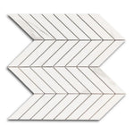 Famea Statuario Lucido Chevron Porcelain Mosaic Tile Famea Statuario Lucido Chevron Porcelain Mosaic Tile - American Tile Depot