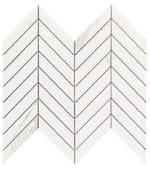 Famea Statuario Lucido Chevron Porcelain Mosaic Tile Famea Statuario Lucido Chevron Porcelain Mosaic Tile - American Tile Depot