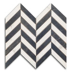 Famea Statuario-Marquinia Mix Lucido Chevron Porcelain Mosaic Tile Famea Statuario-Marquinia Mix Lucido Chevron Porcelain Mosaic Tile - American Tile Depot
