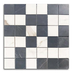 Famea Statuario-Marquinia Mix Soft Square Porcelain Mosaic Tile Famea Statuario-Marquinia Mix Soft Square Porcelain Mosaic Tile - American Tile Depot