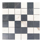 Famea Statuario-Marquinia Mix Soft Square Porcelain Mosaic Tile Famea Statuario-Marquinia Mix Soft Square Porcelain Mosaic Tile - American Tile Depot