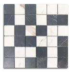 Famea Statuario-Marquinia Mix Soft Square Porcelain Mosaic Tile Famea Statuario-Marquinia Mix Soft Square Porcelain Mosaic Tile - American Tile Depot