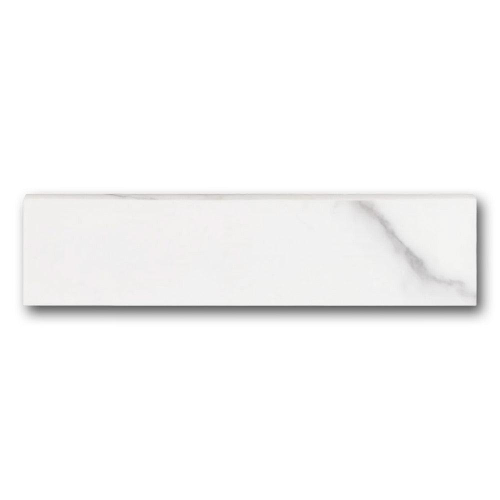Famea Statuario Soft Bullnose 3x12 Molding Trim Famea Statuario Soft Bullnose 3x12 Molding Trim - American Tile Depot