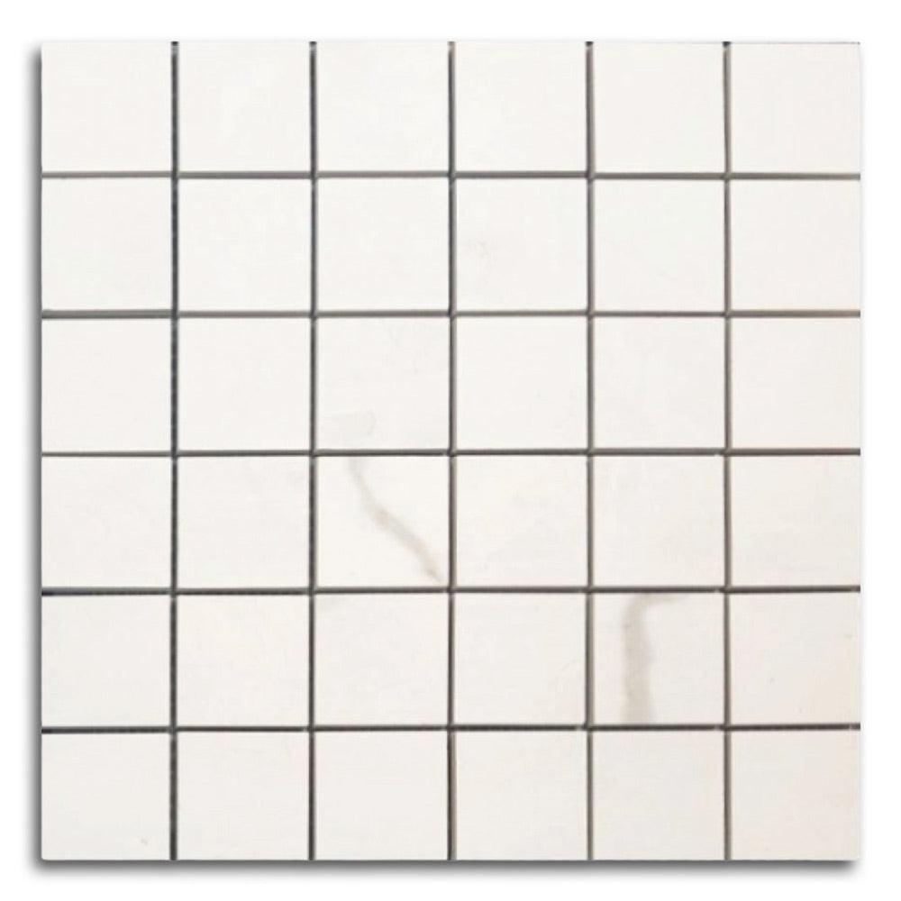 Famea Statuario Soft Square Porcelain Mosaic Tile Famea Statuario Soft Square Porcelain Mosaic Tile - American Tile Depot
