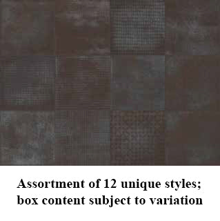 8x8 Ossidiana Nera Filigrane Glossy Ceramic Wall Tile