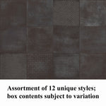 8x8 Ossidiana Nera Filigrane Glossy Ceramic Wall Tile - American Tile Depot