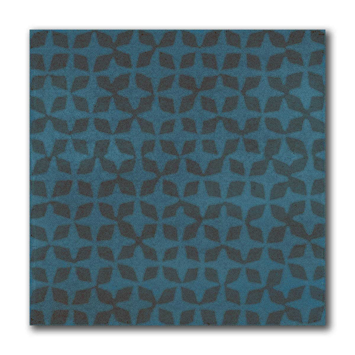 8x8 Zaffiro Blu Filigrane Glossy Ceramic Wall Tile