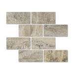 3x6 Silver Travertine Tumbled Tile - American Tile Depot