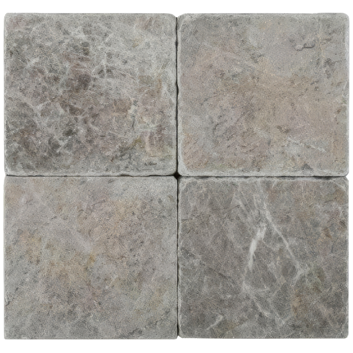 4x4 Tundra Gray (Atlantic Gray) Marble Tumbled Tile - American Tile Depot